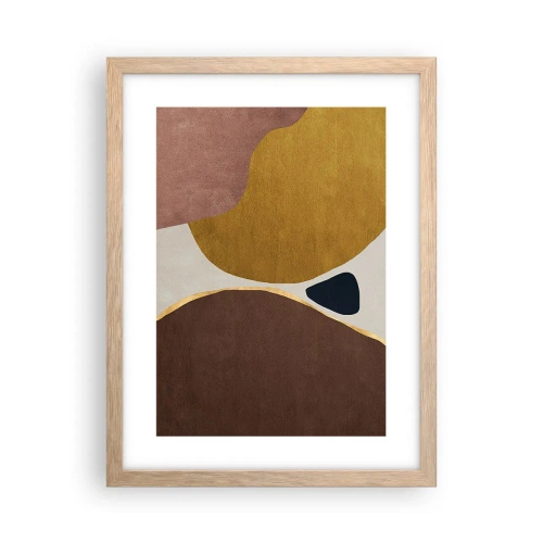 Poszter világos tölgy keretben - Absztrakció - egy hely a térben - 30x40 cm