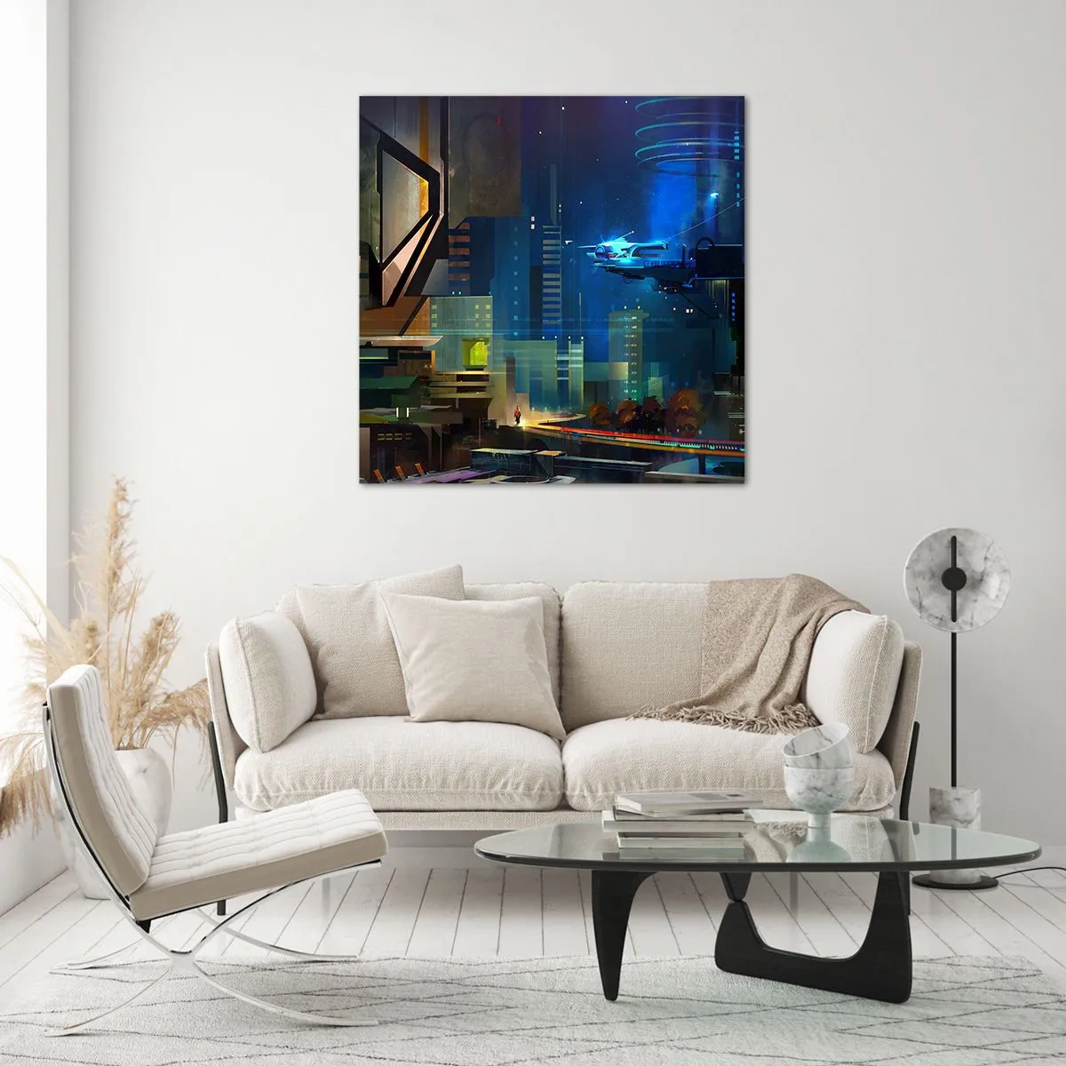 Üveg kép - A közel jövőben - 40x40 cm