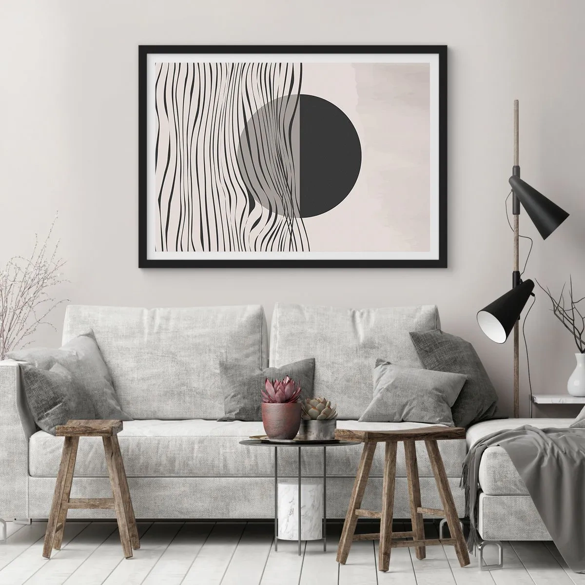 Poszter fehér keretben - A feles kompozíciója - 50x40 cm