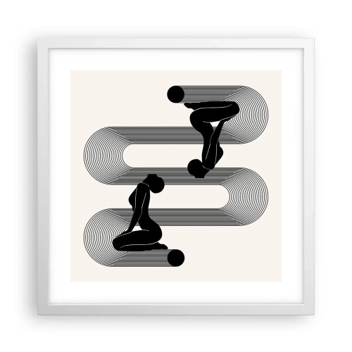 Poszter fekete keretben - Érzéki szimmetria - 40x40 cm