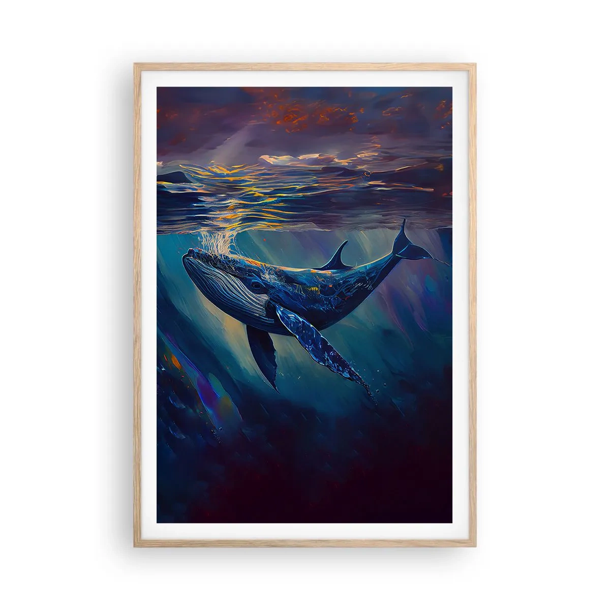 Poszter világos tölgy keretben - Üdvözöllek a világomban - 70x100 cm