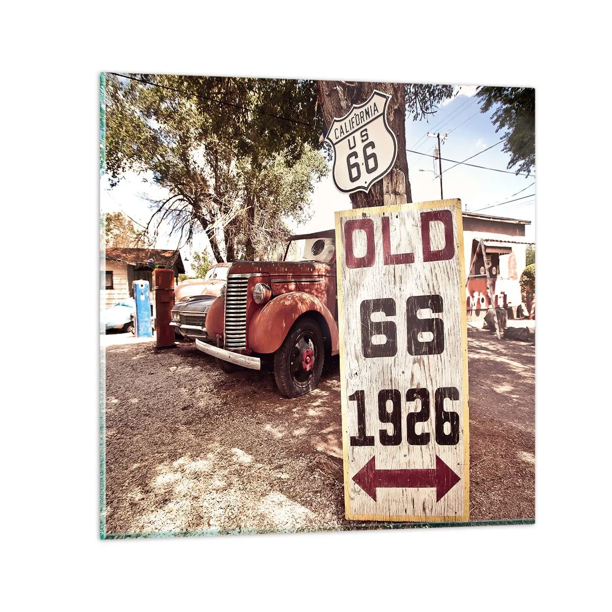 Üveg kép - Az amerikai tartomány legendája - 40x40 cm