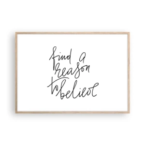 Poszter világos tölgy keretben - Ez lehetséges - 100x70 cm