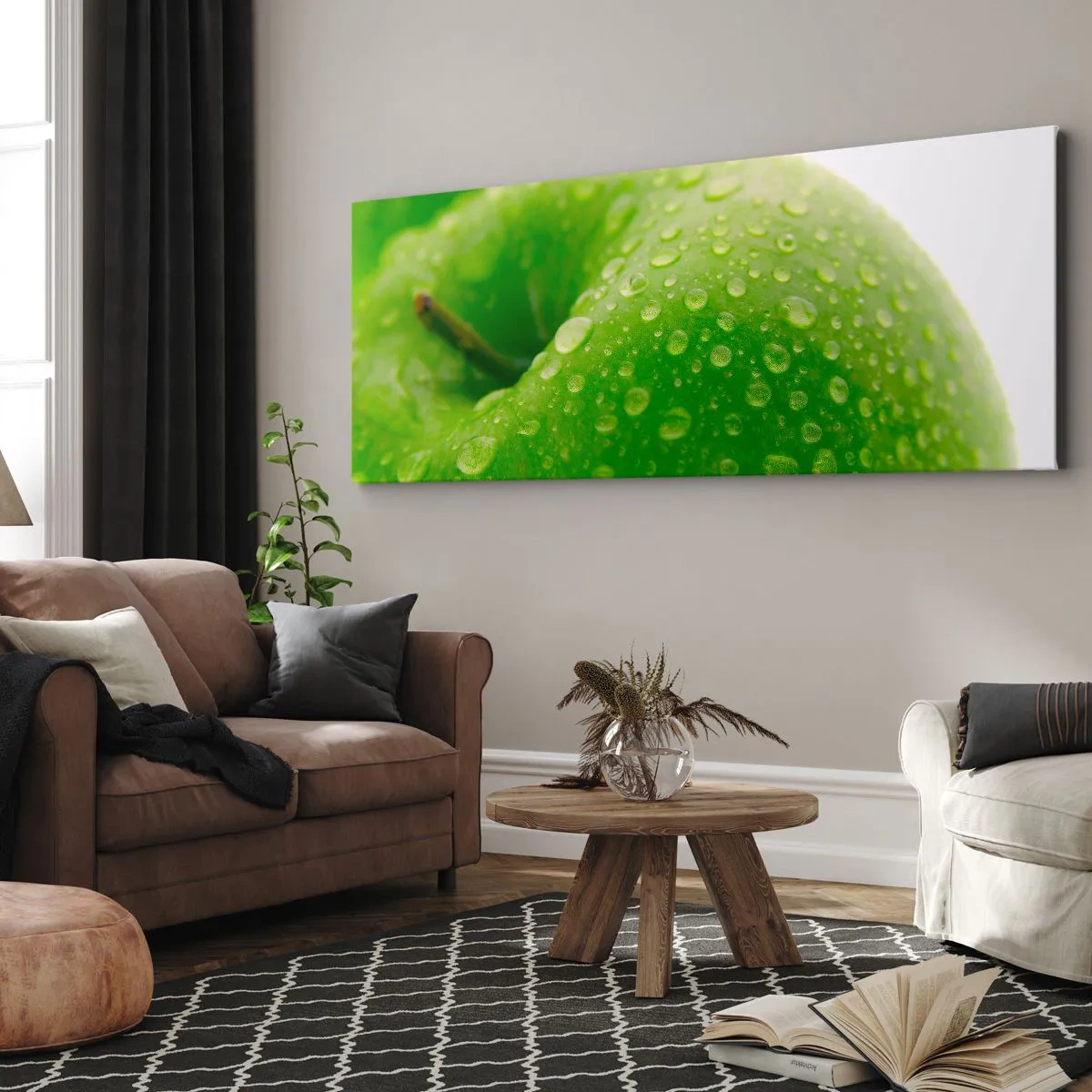 Vászonkép - Zöld hűvös frissesség - 100x40 cm