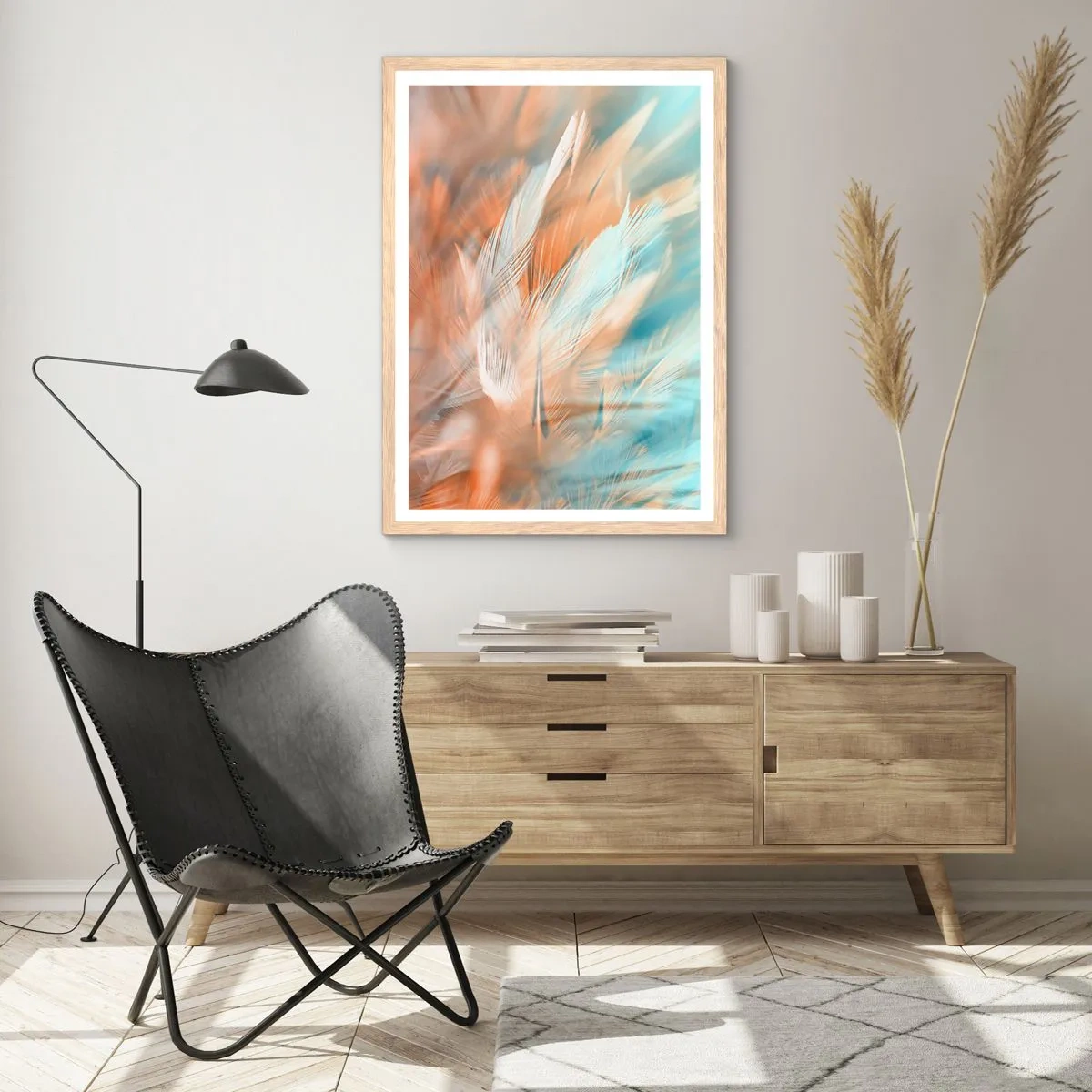 Poszter világos tölgy keretben - A szelídség földjén - 61x91 cm