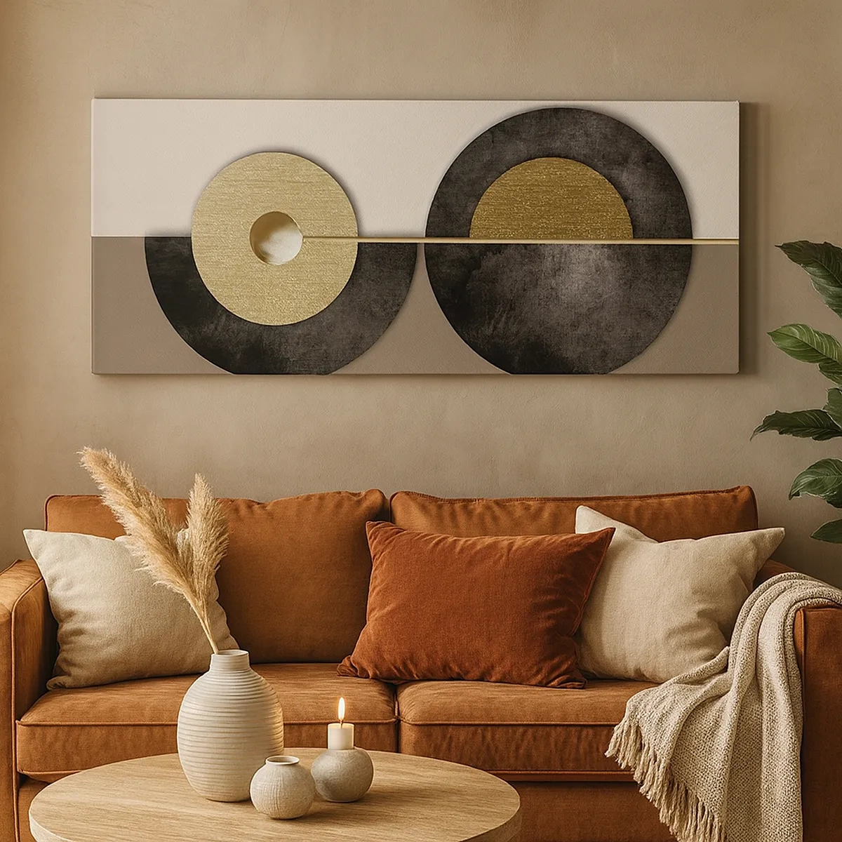 Vászonkép - Variációk egy kör körül - 30x30 cm