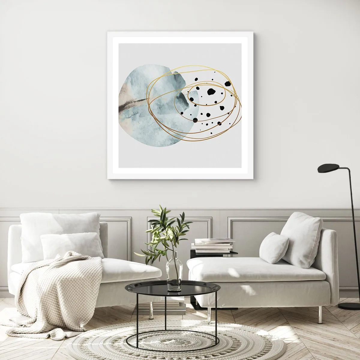 Poszter fekete keretben - Az ölelő térben - 60x60 cm