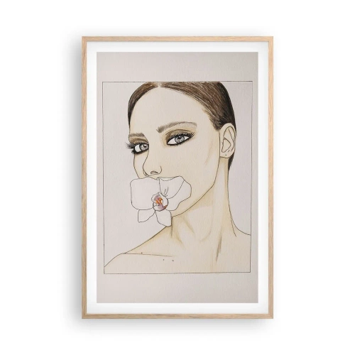 Poszter világos tölgy keretben - Az elegancia és a szépség szimbóluma - 61x91 cm