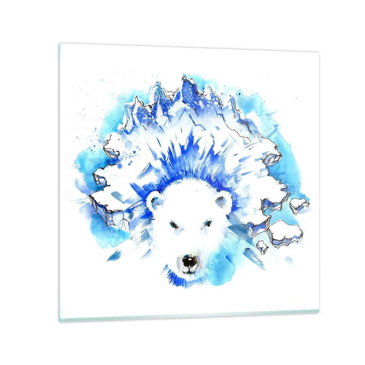 Üveg kép - Az Északi-sark királya jégkoronában - 70x70 cm