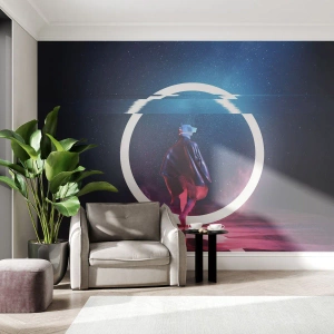 Öntapadós Fotótapéta Deluxe Sticker - Világok között - Futurisztikus, Űrhajós, Világegyetem - 100x70 cm
