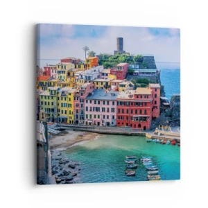 Vászonkép - Varázslatos mediterrán város - 30x30 cm