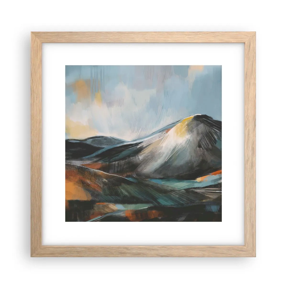 Poszter világos tölgy keretben - Nyers és gyönyörű - 30x30 cm