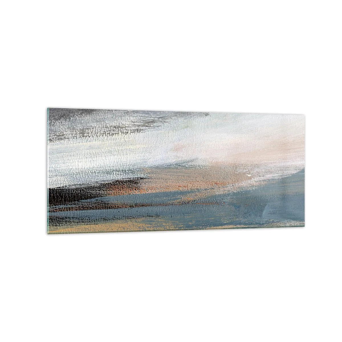 Üveg kép - Absztrakció: északi táj - 120x50 cm