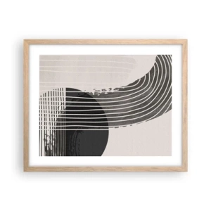 Poszter világos tölgy keretben - Oda és vissza - 50x40 cm