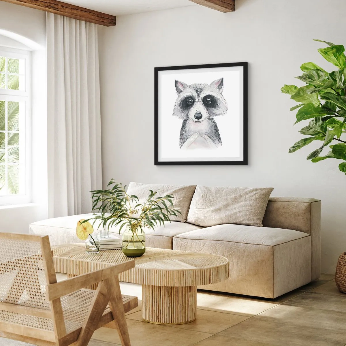 Poszter fehér keretben - Egy pillanat meghatottságra  - 60x60 cm