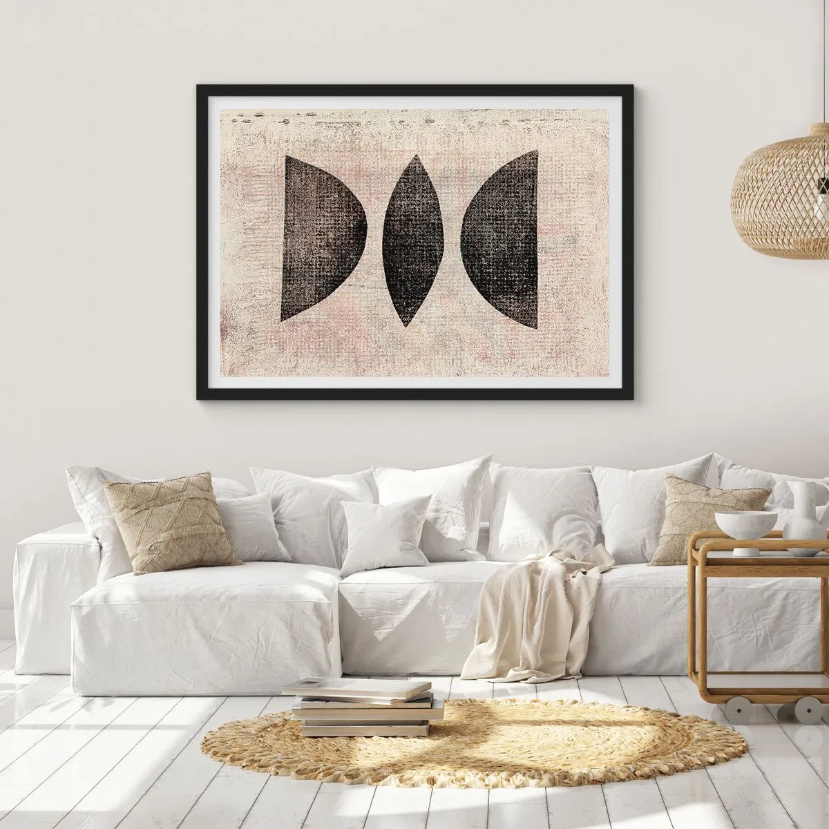 Poszter fehér keretben - Etnikai absztrakció - 50x40 cm