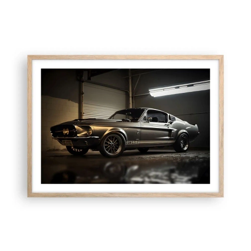 Poszter világos tölgy keretben - Visszatérés a múltba - 70x50 cm