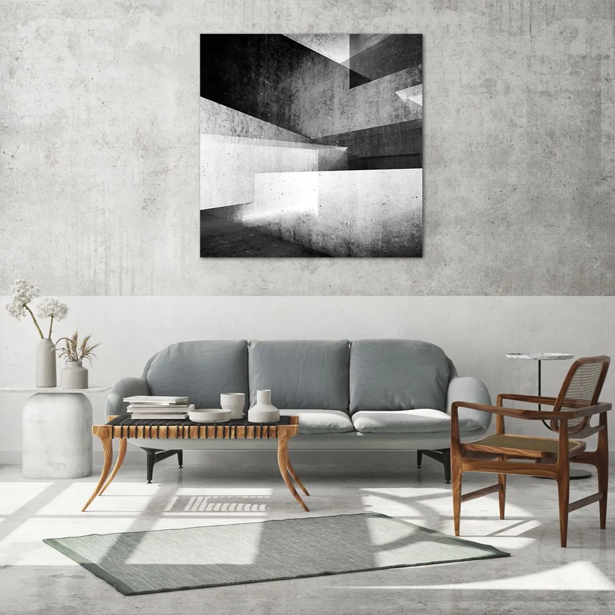 Üveg kép - A tér szerkezete - 30x30 cm