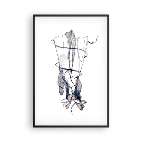 Poszter fehér keretben - Érintés tanulmányozása - 61x91 cm