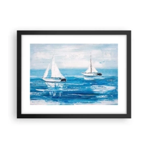 Poszter fehér keretben - Egy barátoddal az oldaladon - 40x30 cm