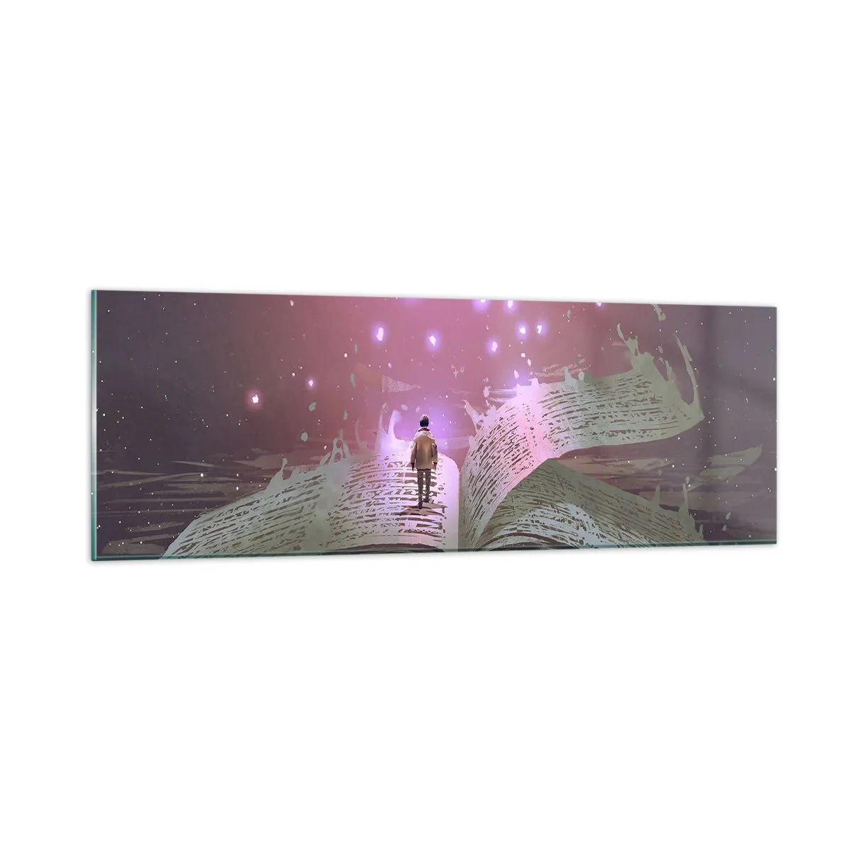 Üveg kép - Meghívás egy másik világba – olvass! - 90x30 cm