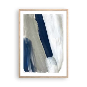 Poszter világos tölgy keretben - Találkozás a fehérrel - 50x70 cm