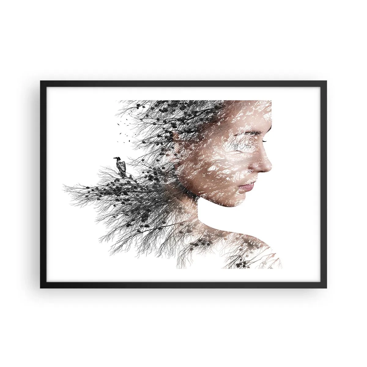 Poszter fehér keretben - Az erdő szelleme - 70x50 cm