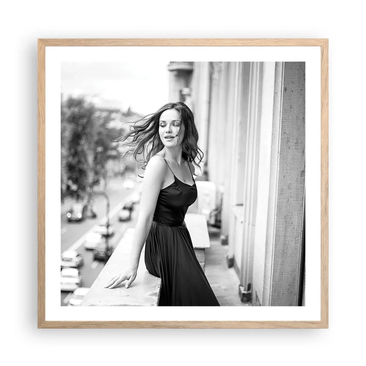 Poszter világos tölgy keretben - Biztosan párizsi - 60x60 cm