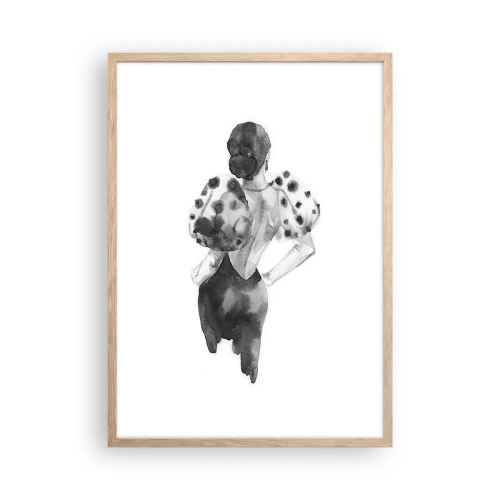 Poszter világos tölgy keretben - Egyenesen elsétált mellettem - 50x70 cm