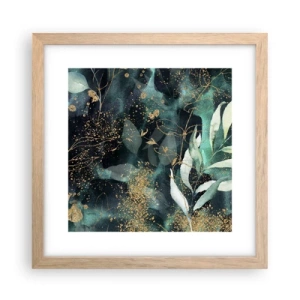 Poszter világos tölgy keretben - Elvarázsolt kert - 30x30 cm