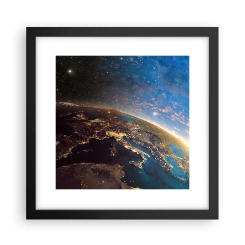 Poszter fehér keretben - Tekintsünk magunkra távolról - 30x30 cm