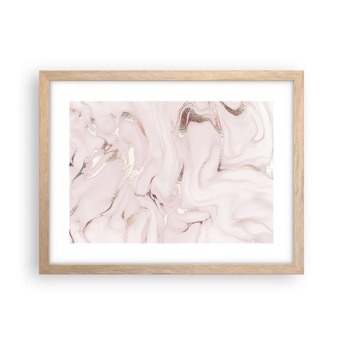 Poszter világos tölgy keretben - Rózsaszín tébolyban - 40x30 cm