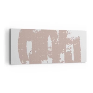 Vászonkép - Absztrakció lágy rózsaszínben - 100x40 cm