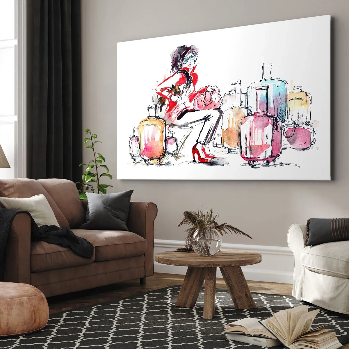 Vászonkép - Üljünk le az utazás előtt - 100x70 cm