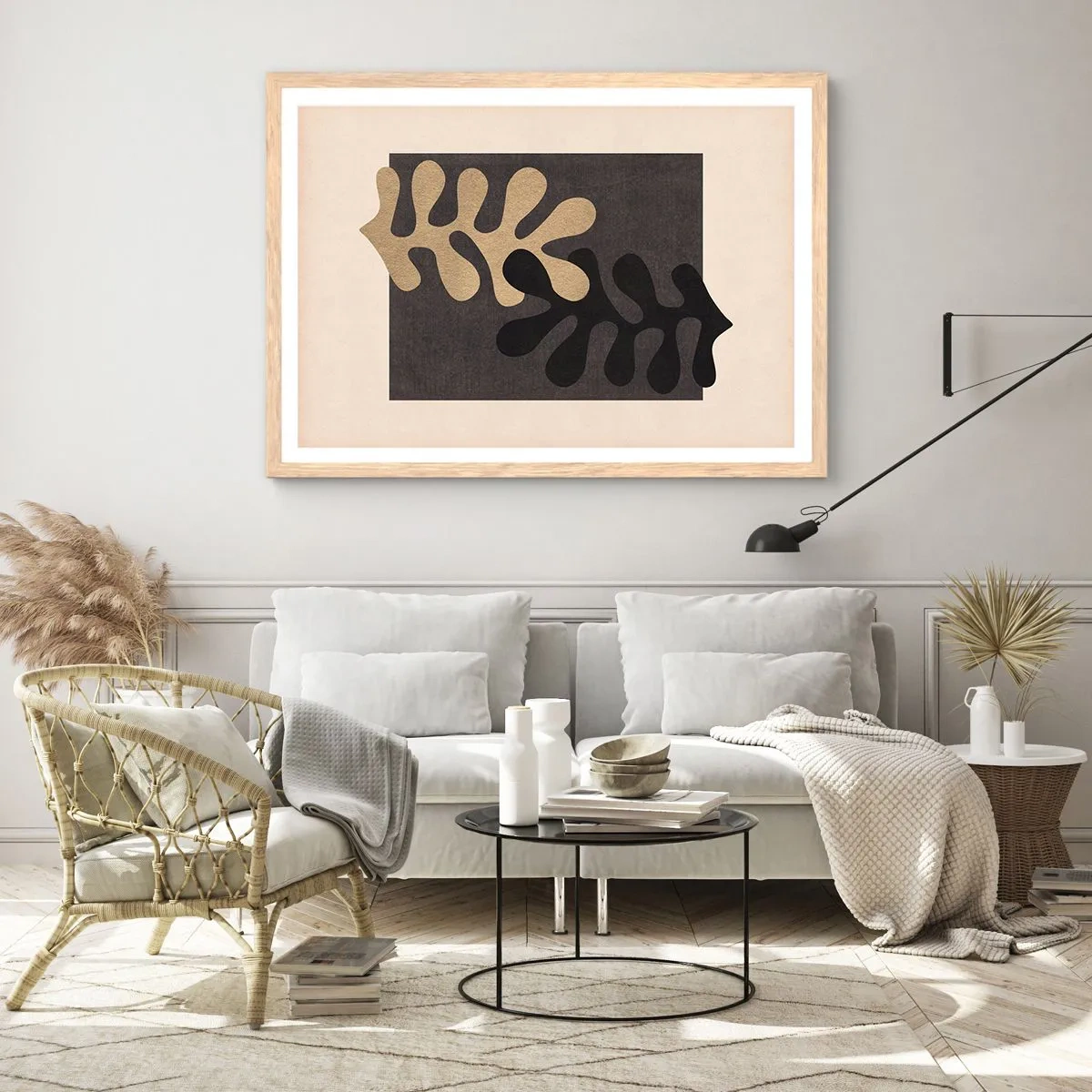 Poszter világos tölgy keretben - Hiány és kiegészítés - 40x30 cm
