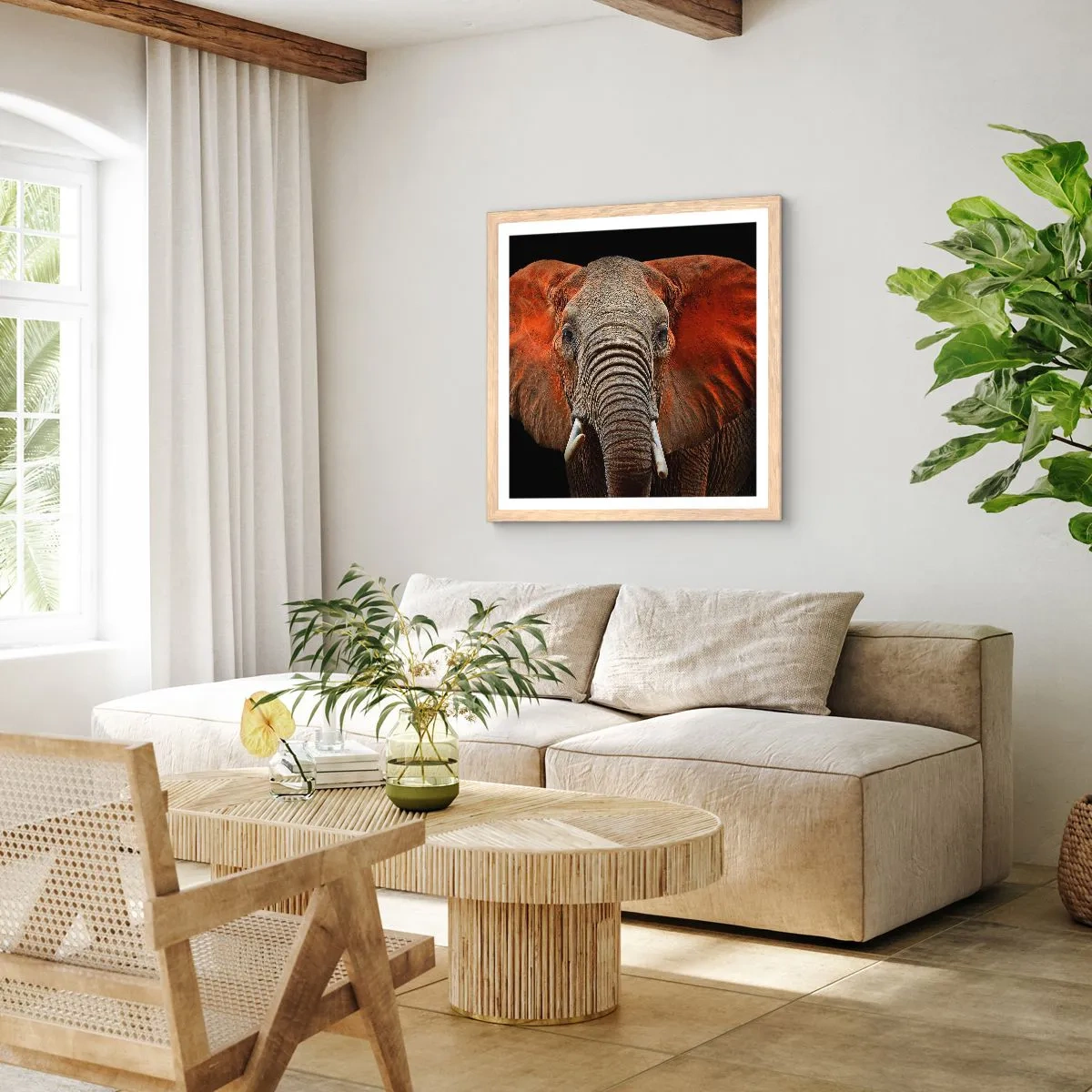 Poszter világos tölgy keretben - Én vad vagyok, és te? - 50x50 cm