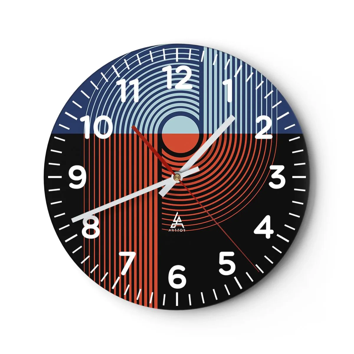 Falióra, Óra - Geometrikus ölelésben - 40x40 cm