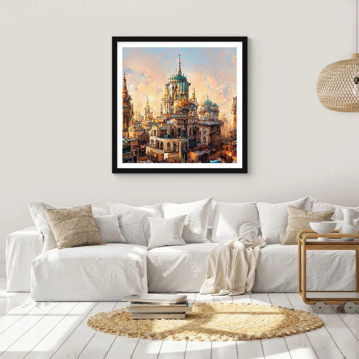 Poszter fehér keretben - A városok városa - 40x40 cm