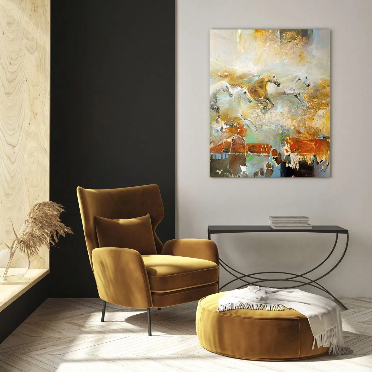 Üveg kép - Vágta a fényen át - 50x70 cm
