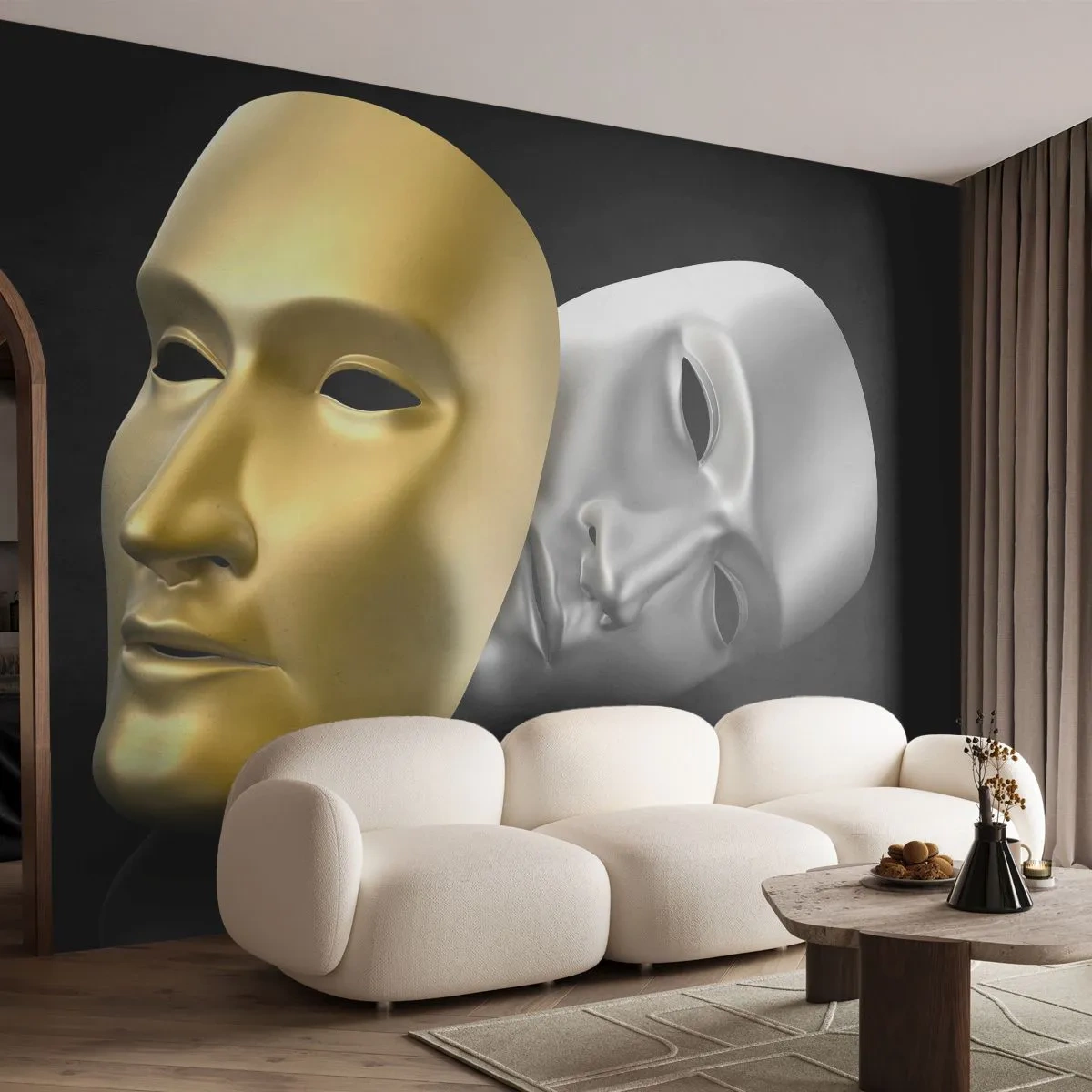 Fotótapéta Premium Sand - Az élet színház - kapucni, Darab, Színház - 200x140 cm