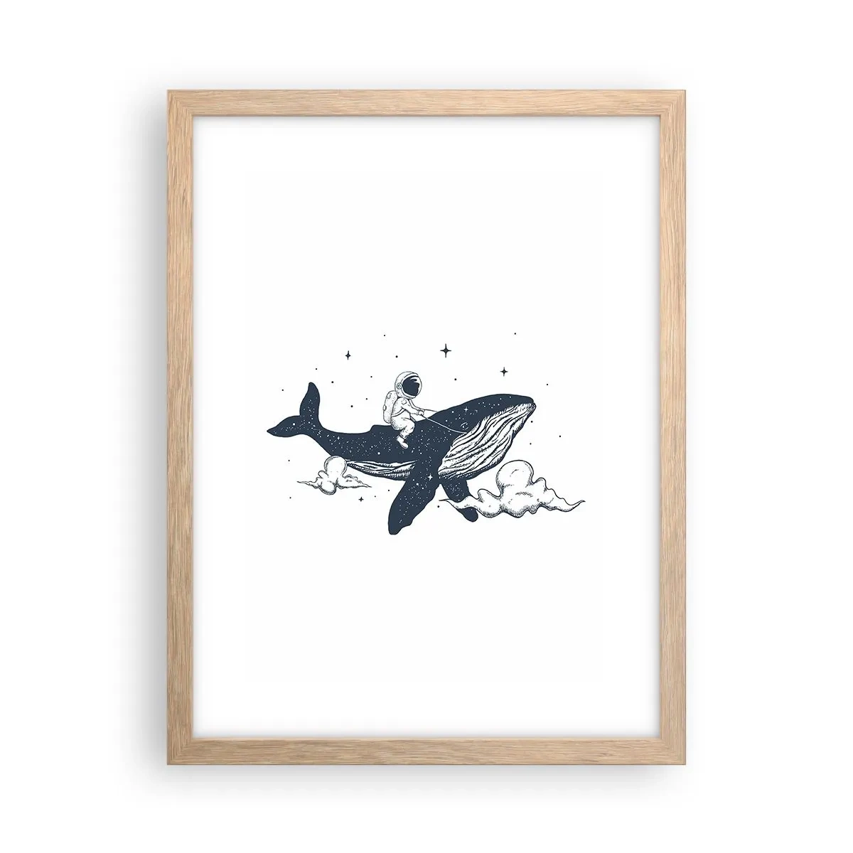 Poszter világos tölgy keretben - Egy kozmikus kaland - 30x40 cm