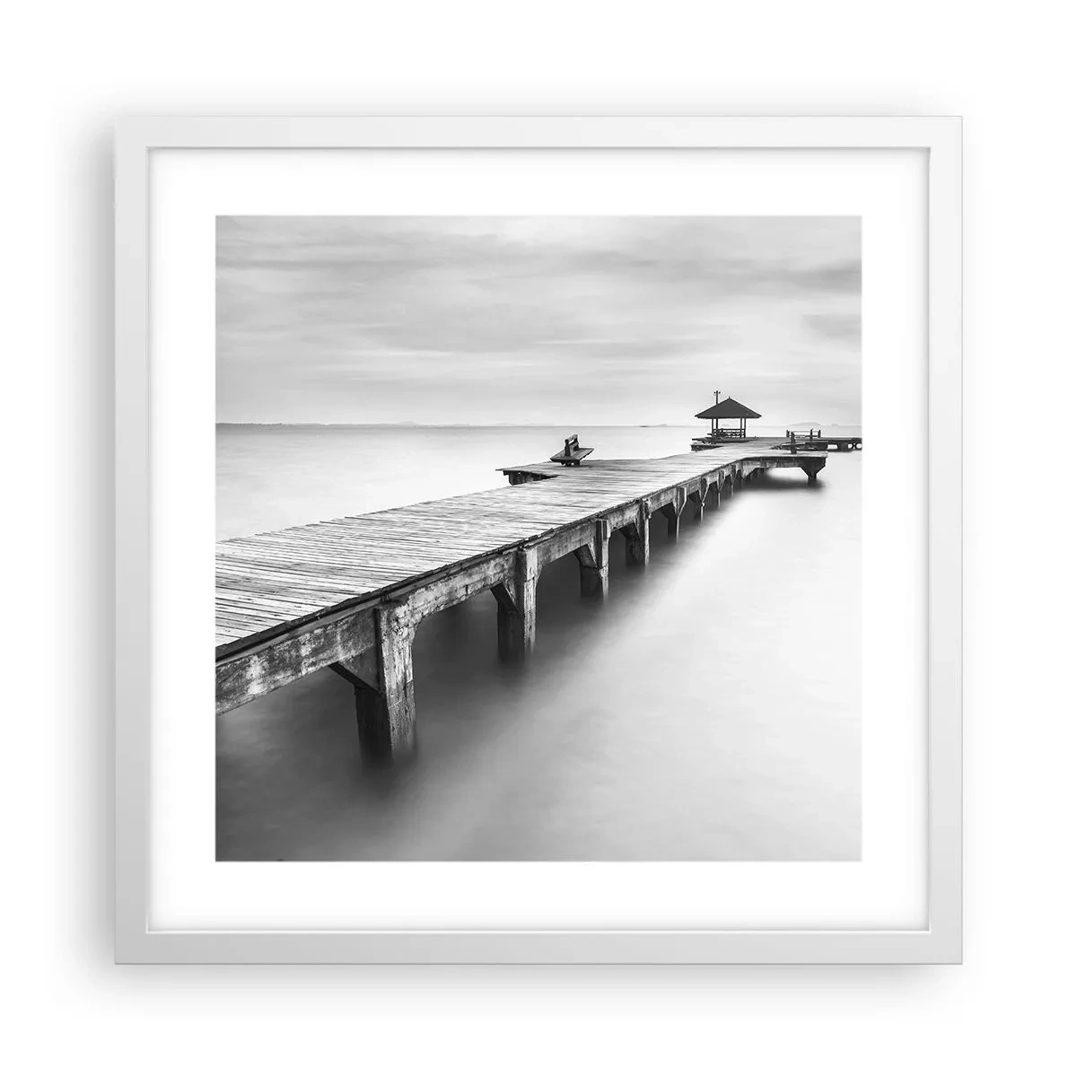 Poszter fekete keretben - A távolba - 40x40 cm