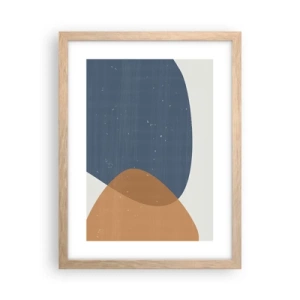 Poszter világos tölgy keretben - Oválisok és hatások - 30x40 cm