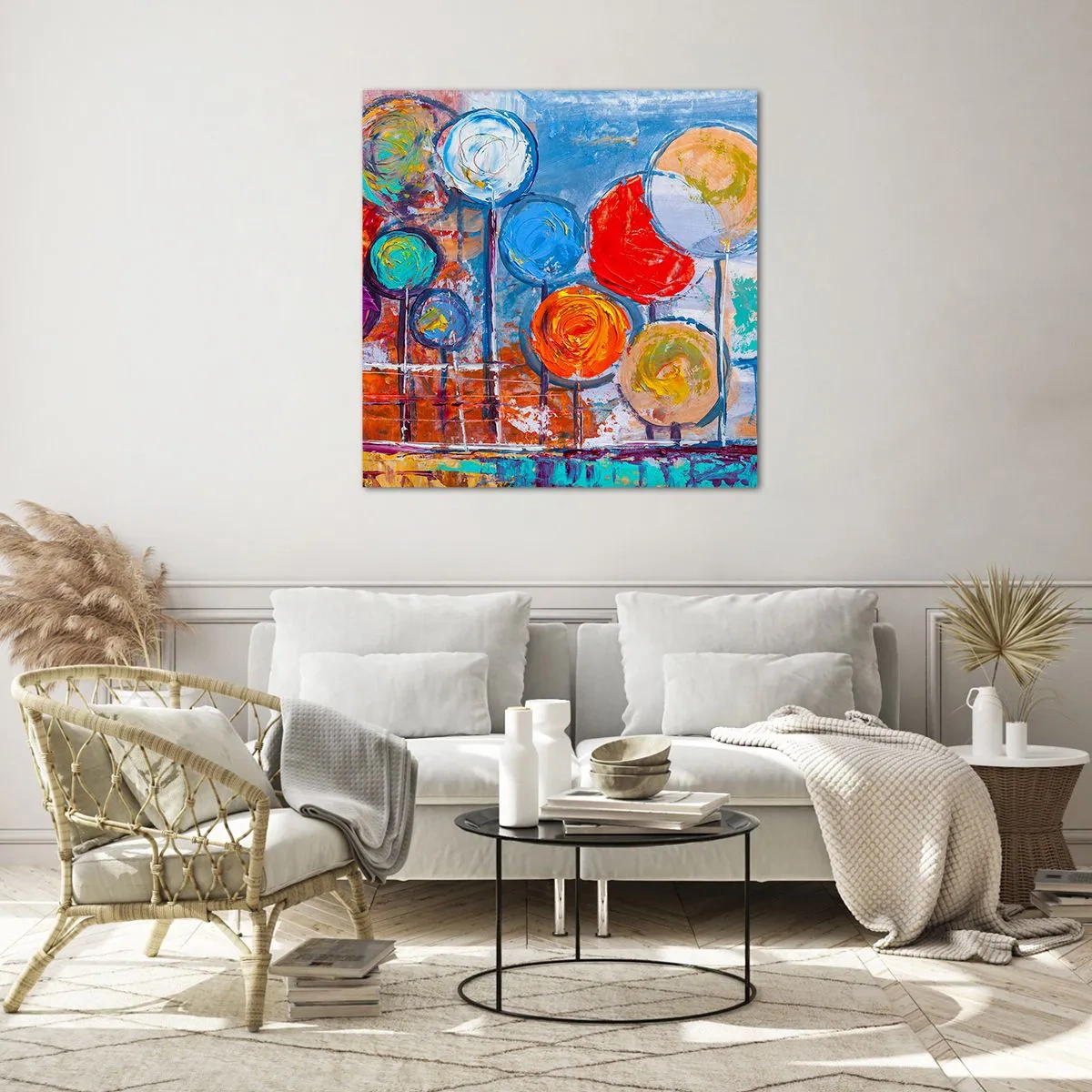 Üveg kép - Csodák a boton - 30x30 cm