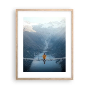 Poszter világos tölgy keretben - Elragadtatott a felfüggesztésben - 40x50 cm