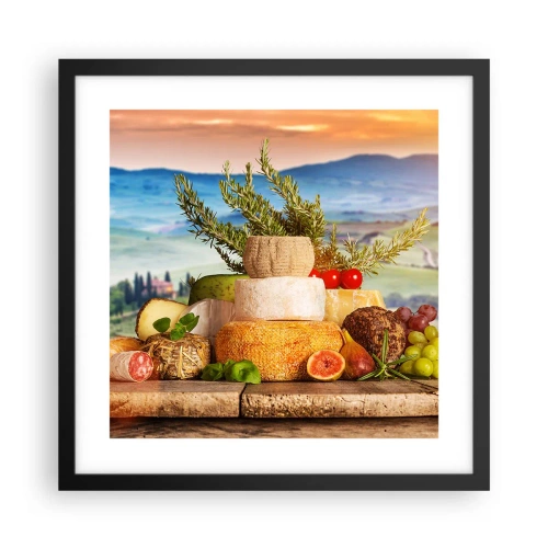 Poszter fehér keretben - Az olasz életöröm - 40x40 cm