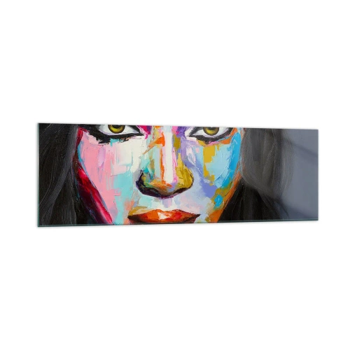 Üveg kép - Lehetetlen levenni a tekintetet - 160x50 cm