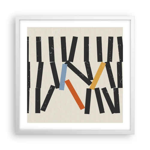 Poszter fekete keretben - Dominó - kompozíció - 50x50 cm
