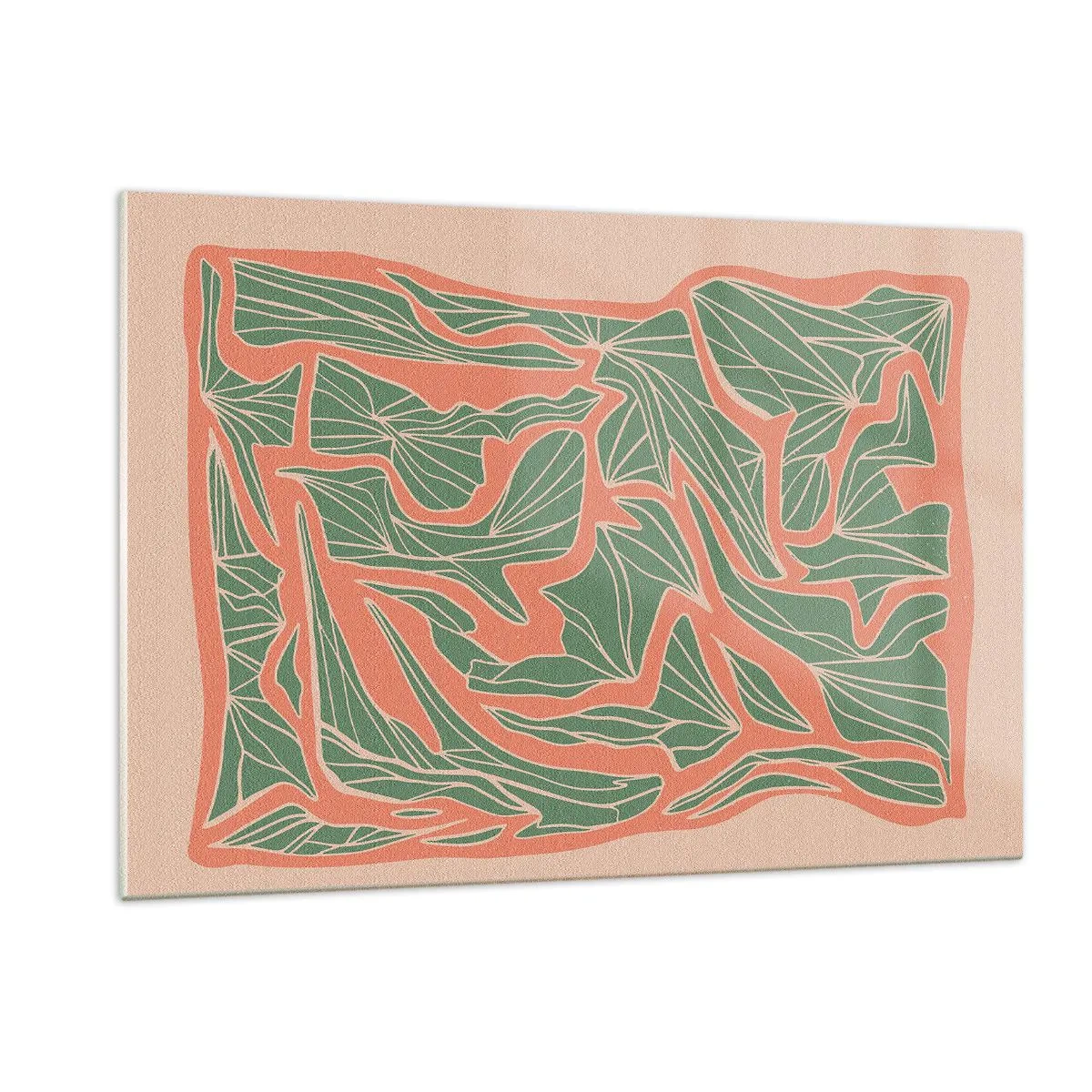 Üveg kép - A korall és a zöld közötti küzdelem - 120x80 cm