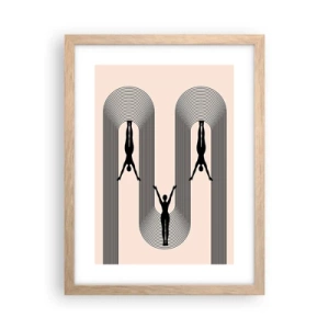 Poszter világos tölgy keretben - Fejjel lefelé - 30x40 cm